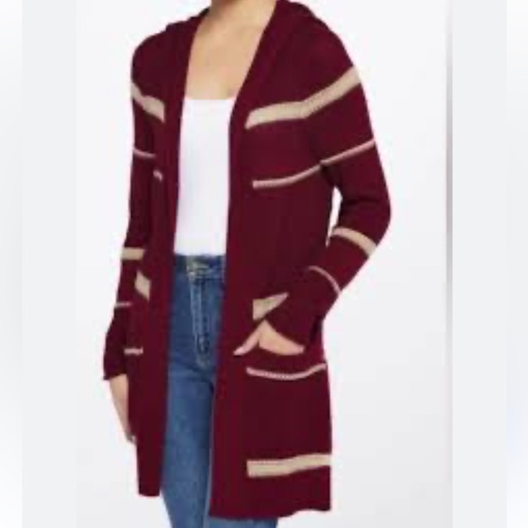 Letty & Me Sweaters - Letty & Me Striped Cardigan size Large New